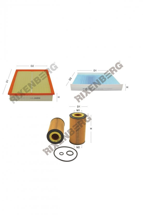Mercedes Sprinter II 313 Cdi (906 Motor Kodu OM646LA) 129 Hp 06-16 Rixenberg Filtre Seti
