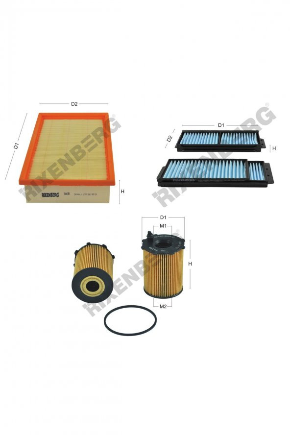 Mazda 3 (Bk) 1.6 Cd Turbodiesel 109 Hp 04-09 Rixenberg Filtre Bakım Seti ürün görseli 1