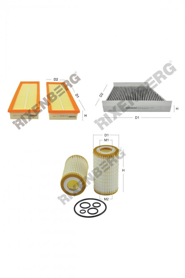 Mercedes E 240 (W/S211) 177 Hp 02-05 Rixenberg Filtre Bakım Seti