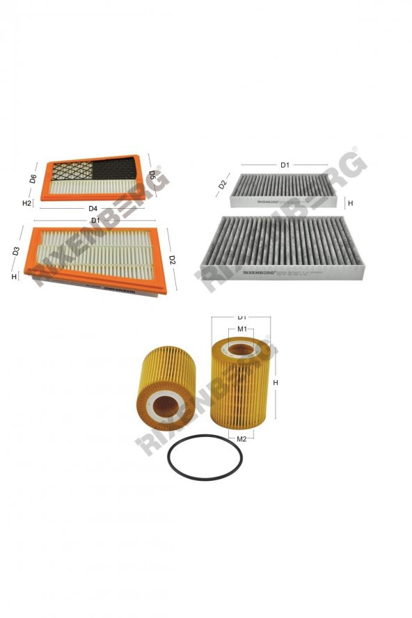 Mercedes S-Klasse S 350 Cdi (W221) 235 Hp 09 > Rixenberg Filtre Bakım Seti ürün görseli