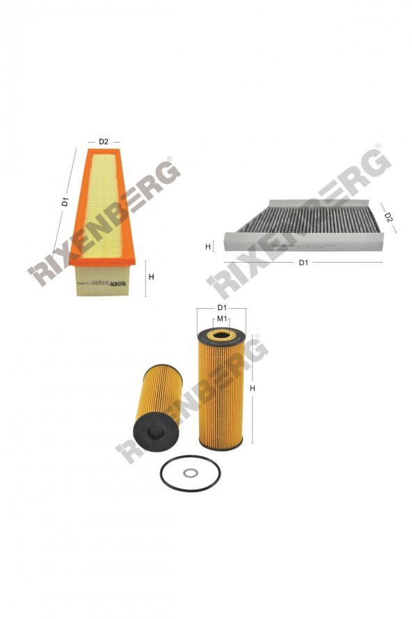 Mercedes C-Klasse C200 Kompressor (W/C/S203) 163 Hp 00-02 Rixenberg Filtre Seti ürün görseli