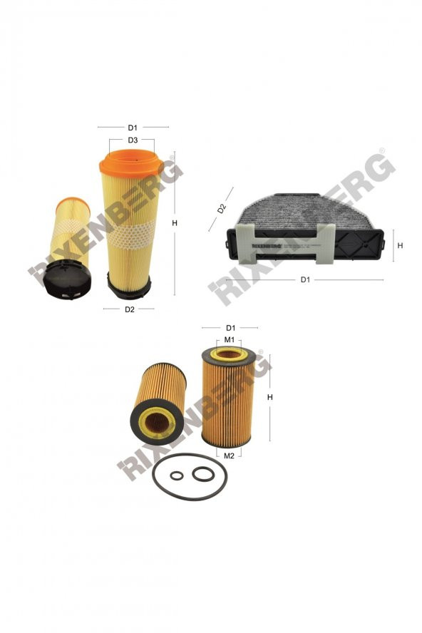 Mercedes C-Klasse C200 Cdi 136 Hp 07-09 Rixenberg Filtre Bakım Seti ürün görseli