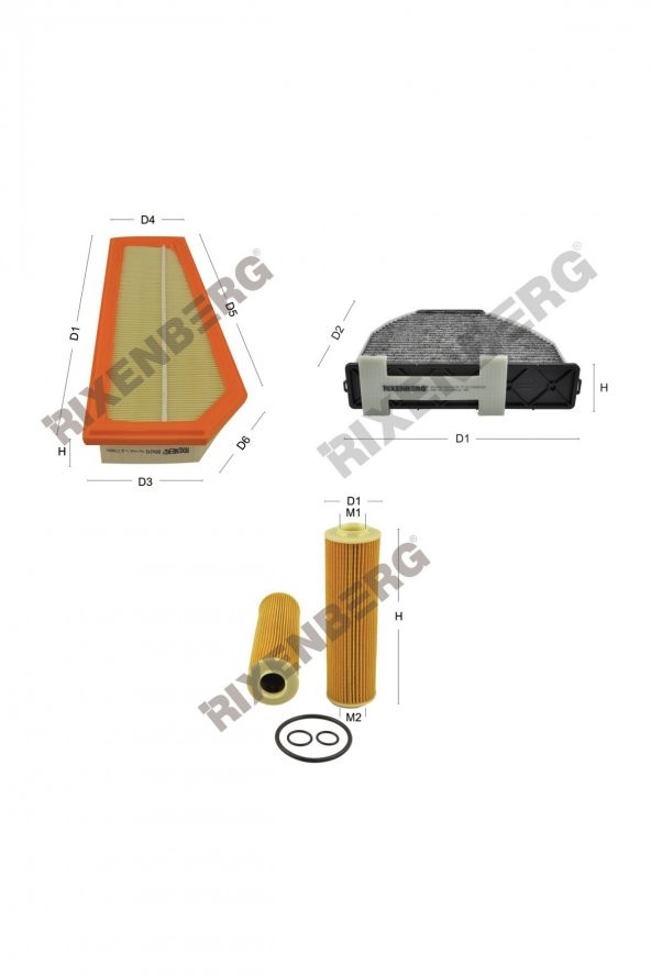 Mercedes C-Klasse C180 1.8 Cgi BlueEff 156 Hp 09-14 Rixenberg Filtre Seti ürün görseli