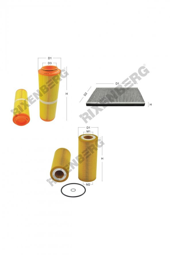 Mercedes Vaneo 1.7 Cdi (W414) 90 Hp 01-05 Rixenberg Filtre Bakım Seti ürün görseli