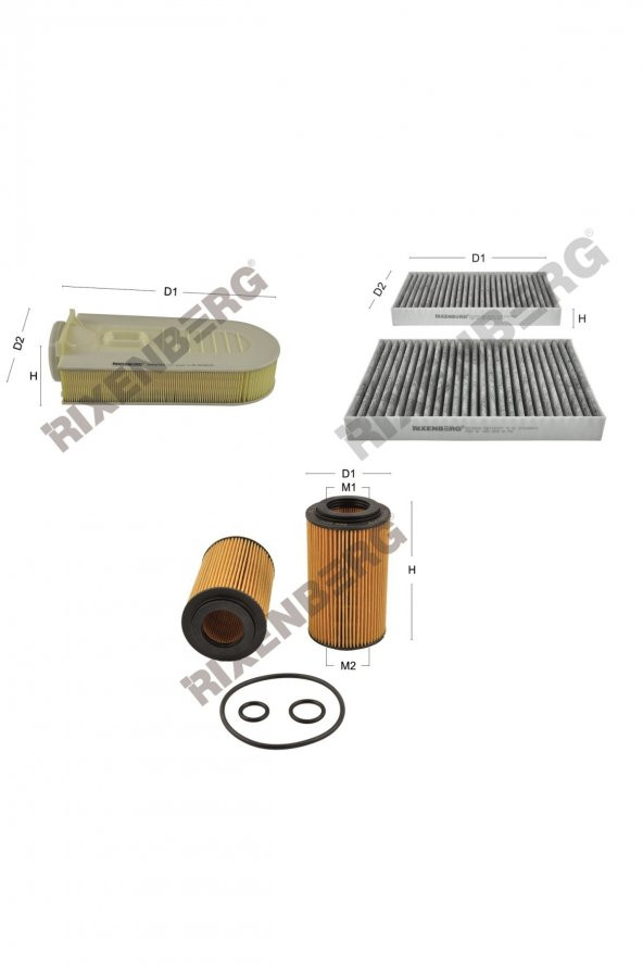 Mercedes S-Klasse S250 Cdi Blue Eff (W221) 204 Hp 10 > Rixenberg Filtre Bakım Seti ürün görseli