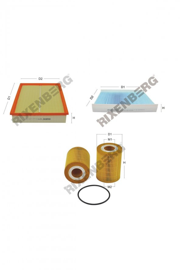 Mercedes Sprinter II 419 Cdi V6 (906) 190 Hp 09 > Rixenberg Filtre Bakım Seti