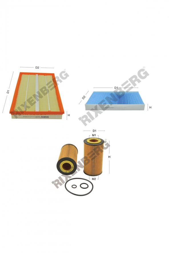 Mercedes Vito II 111 Cdi (639) 109-116 Hp 03 > Rixenberg Filtre Bakım Seti ürün görseli