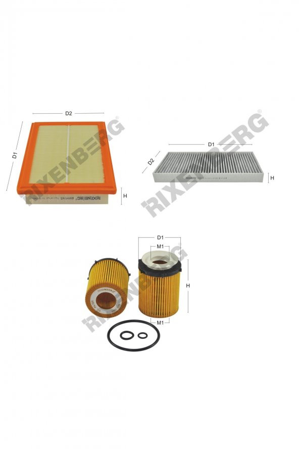 Mercedes Slc 180 (172.341) 156 Hp 16 > Rixenberg Filtre Bakım Seti ürün görseli