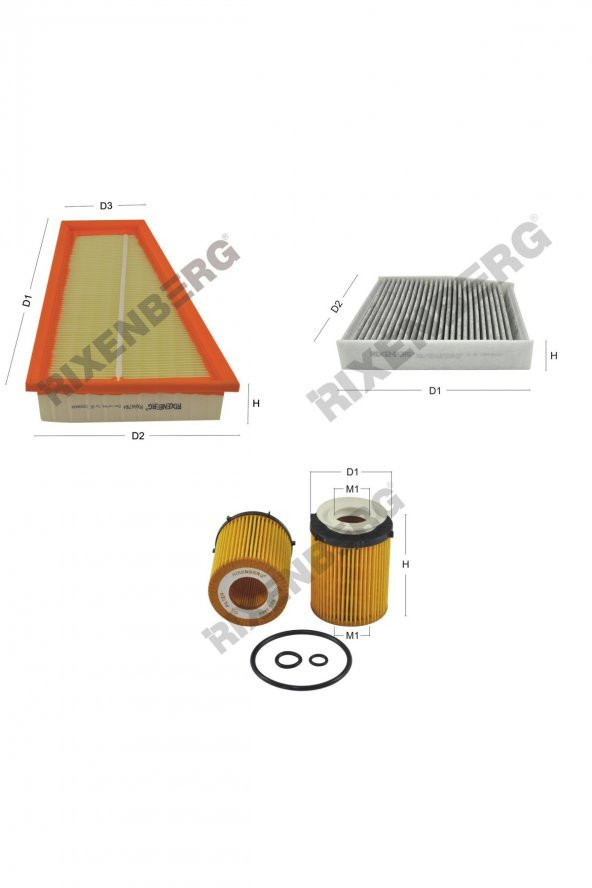 Mercedes Gla 180/Gla 200 (x156) 122-156 Hp 13 > Rixenberg Filtre Bakım Seti ürün görseli