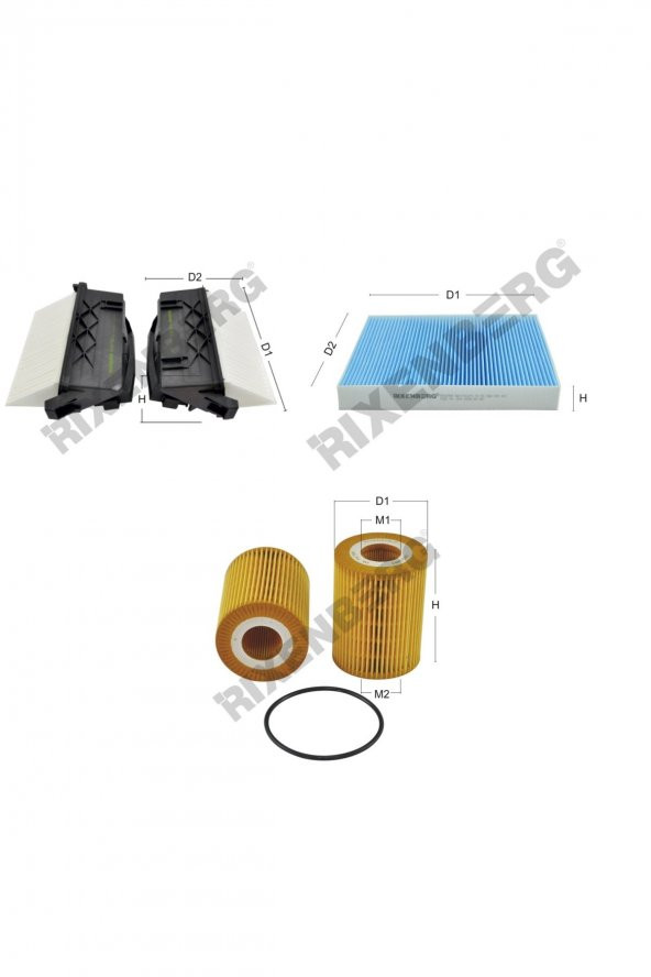 Mercedes G-Klasse G 350 D/Cdi BlueTec (W463) 211-245 Hp 10 > Rixenberg Filtre Bakım Seti ürün görseli
