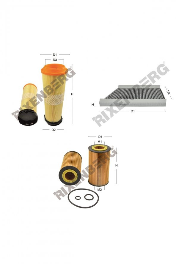 Mercedes Clk 220 Cdi (209) 150 Hp 05-09 Rixenberg Filtre Seti ürün görseli