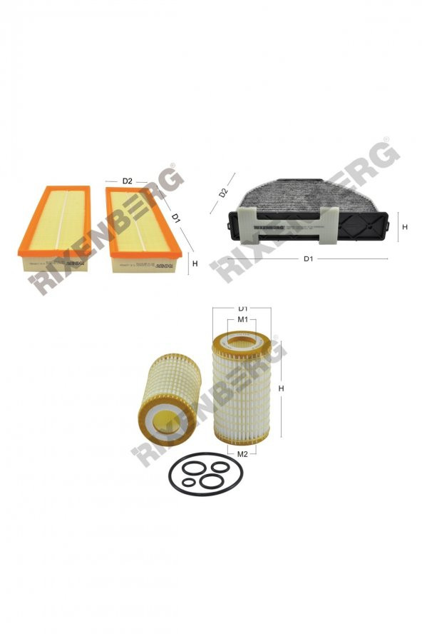 Mercedes E 300 (212.054) 231 Hp 09 > Rixenberg Filtre Bakım Seti ürün görseli