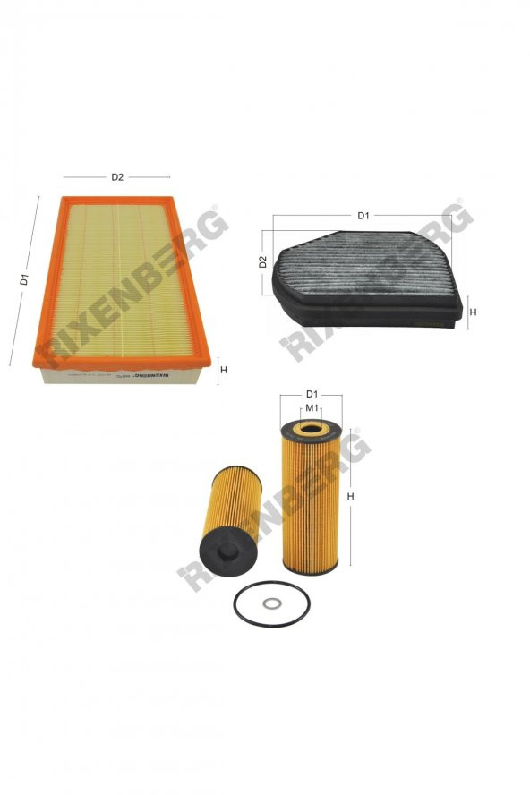 Mercedes E 200/Kompressor (W/S210) 136-163 Hp 95-03 Rixenberg Filtre Bakım Seti ürün görseli