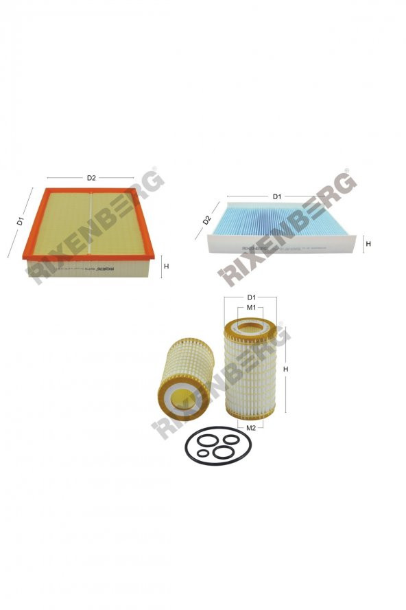 Mercedes Sprinter II 524 V6 (906) 258 Hp 06-13 Rixenberg Filtre Bakım Seti ürün görseli