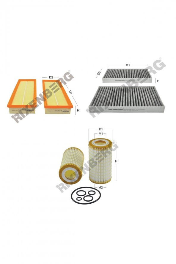 Mercedes CL 500 (C216) 388 Hp 06-10 Rixenberg Filtre Seti ürün görseli