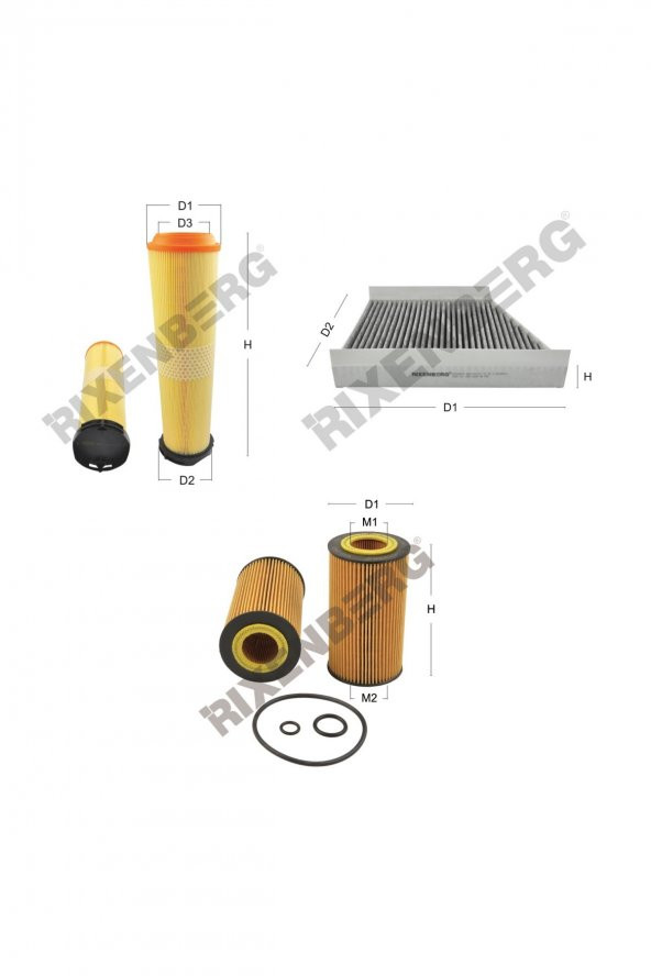 Mercedes E 220 Cdi (W/S211) 150 Hp 02-06 Rixenberg Filtre Bakım Seti ürün görseli