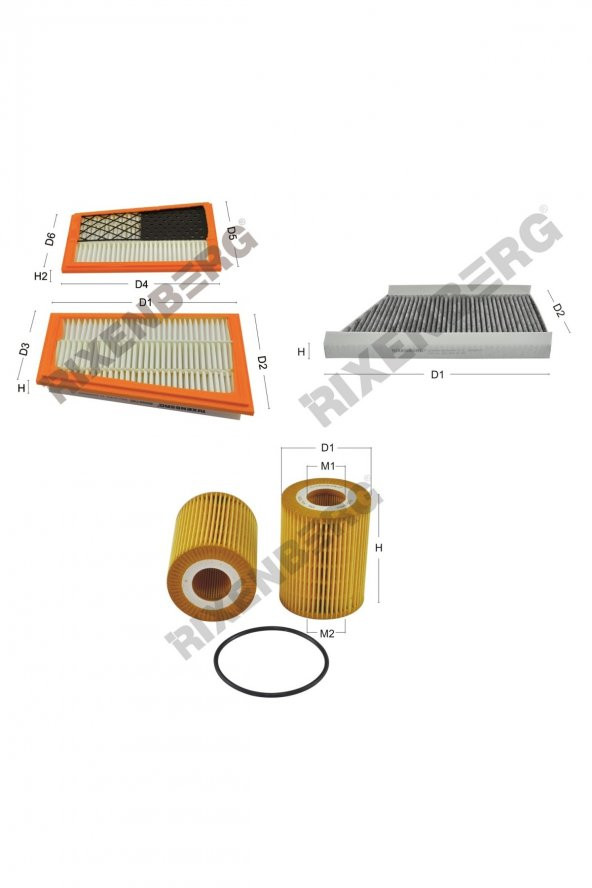 Mercedes C-Klasse C160/C180/C200  129-156-184 Hp 14 > Rixenberg Filtre Seti ürün görseli 1
