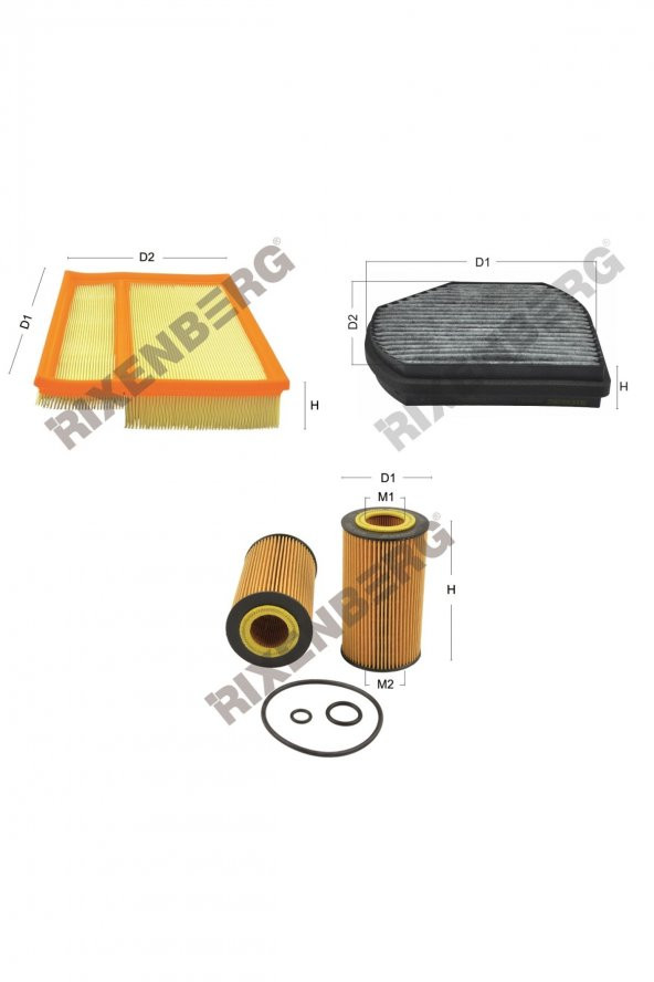 Mercedes C-Klasse C200 Cdi (W202) 102 Hp 98-01 Rixenberg Filtre Seti ürün görseli