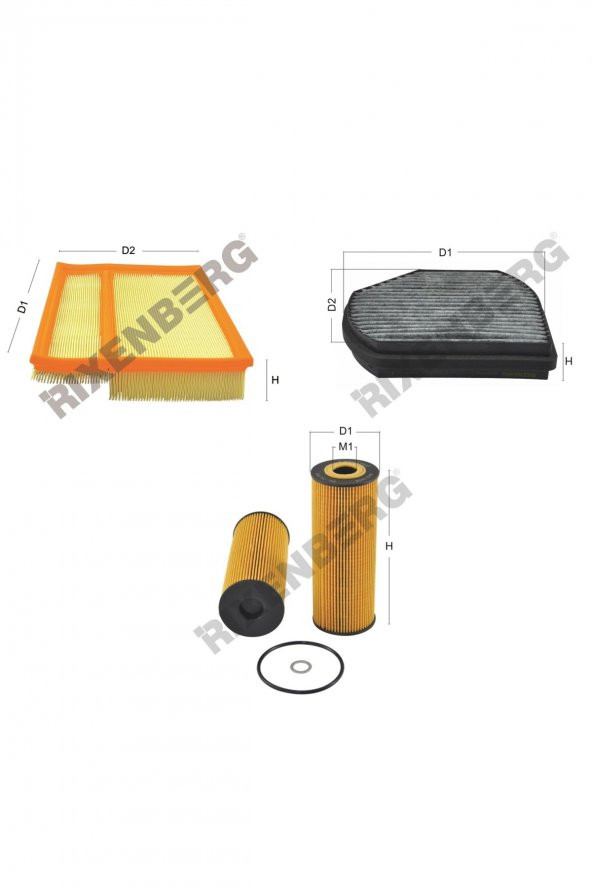 Mercedes Clk 230 Kompressor (C208) 193-197 Hp 97-03 Rixenberg Filtre Bakım Seti ürün görseli