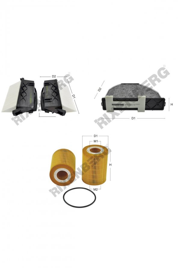 Mercedes E 350 Cdi BlueTec (212) 211-252-258 Hp 09 > Rixenberg Filtre Bakım Seti ürün görseli