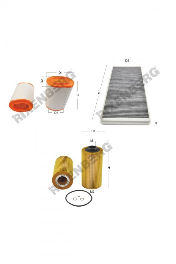 Land Rover Range Rover III 4.4 V8 (Lm/L322) 286 Hp 02-05 Rixenberg Filtre Bakım Seti ürün görseli