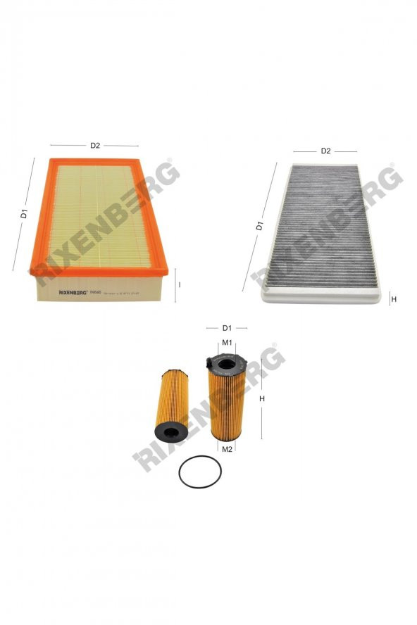 Land Rover Range Rover III 3.6 Tdv8 272 Hp 06-10 Rixenberg Filtre Bakım Seti ürün görseli