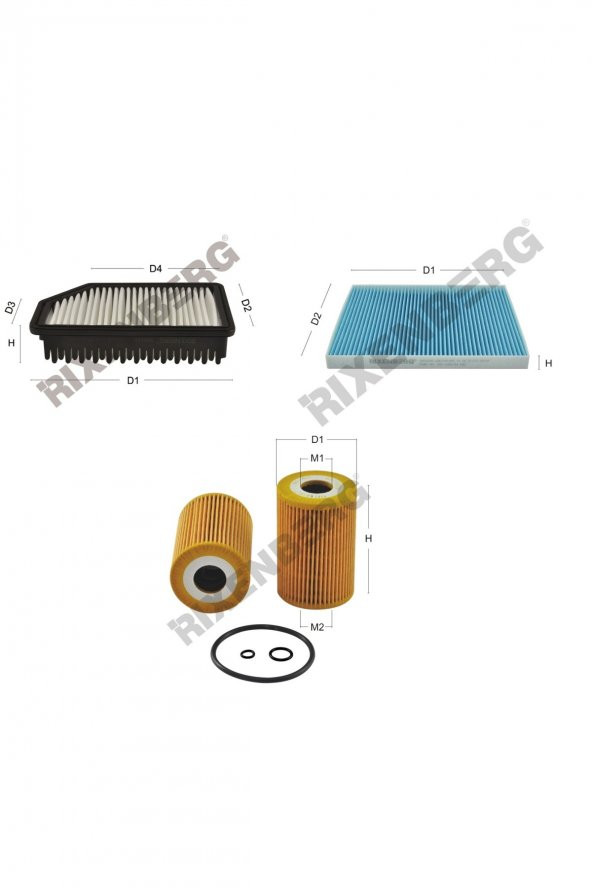 Kia Rio III 1.1 Crdi 75 Hp 11 > Rixenberg Filtre Bakım Seti ürün görseli