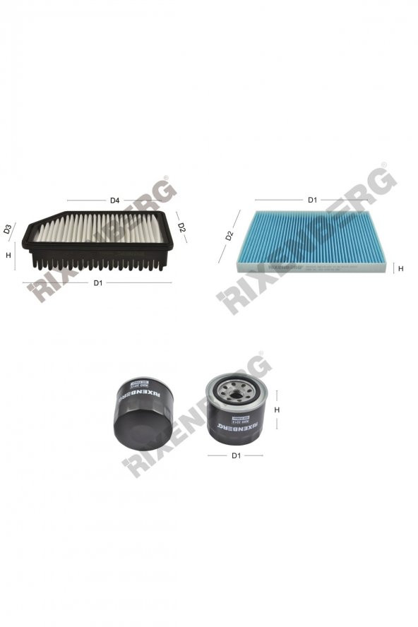 Kia Rio III 1.4 (Ub) 109 Hp 11 > Rixenberg Filtre Bakım Seti ürün görseli