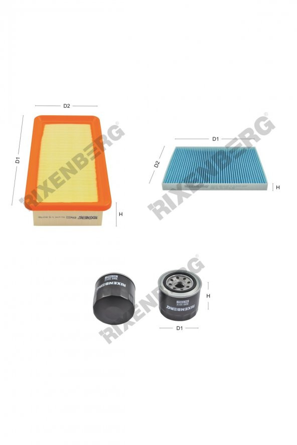 Kia Rio II 1.6 112 Hp 05 > Rixenberg Filtre Bakım Seti ürün görseli
