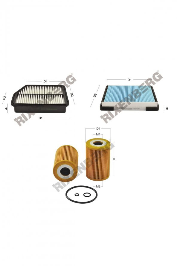 Kia Carens IV 1.7 Crdi 115-136-141 Hp 13 > Rixenberg Filtre Bakım Seti ürün görseli