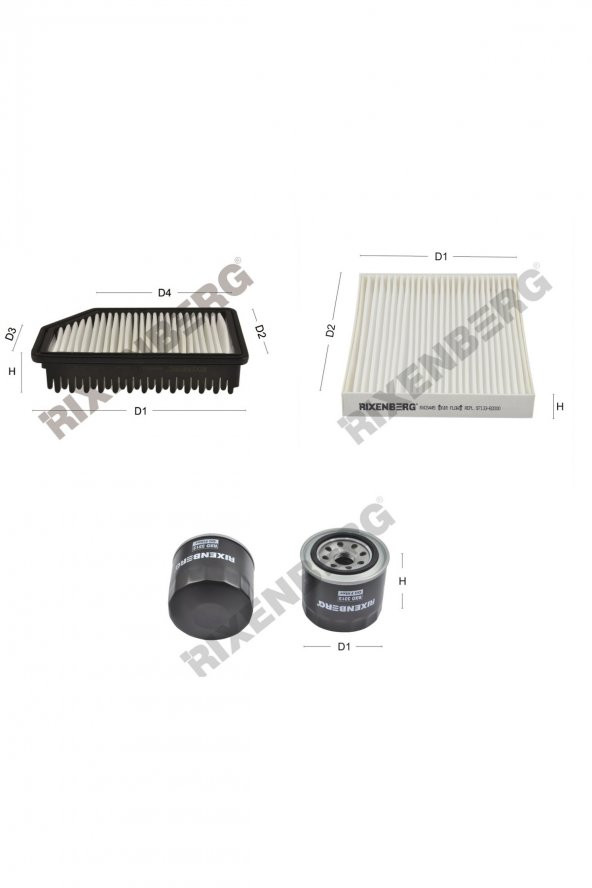 Kia Soul II (Ps) 1.6 Gdi / T-Gdi 132-204 Hp 14 > Rixenberg Filtre Bakım Seti ürün görseli
