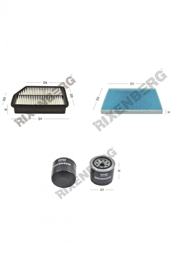 Kia Sportage III (Sl) 2  150-163 Hp 10 > Rixenberg Filtre Bakım Seti ürün görseli