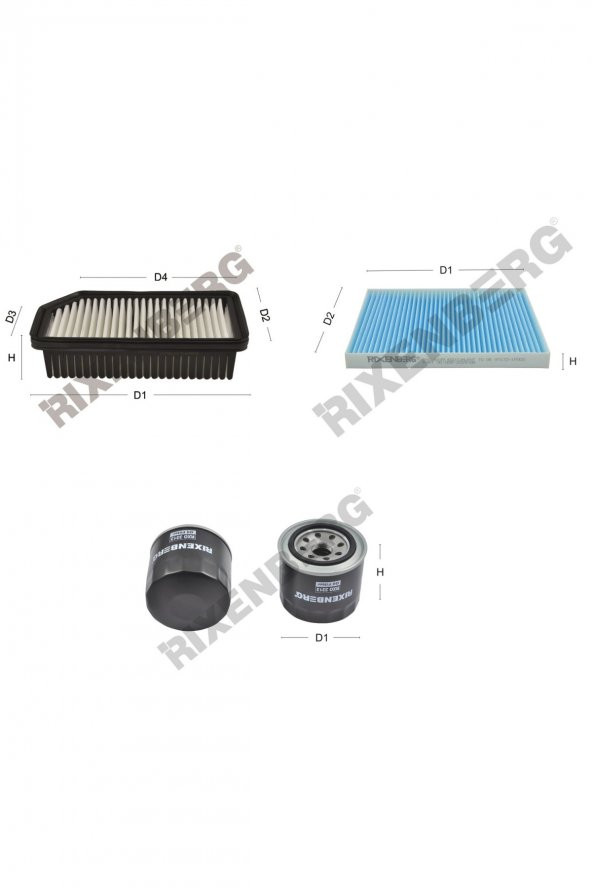 Kia Venga 1.6 16V 125 Hp 10 > Rixenberg Filtre Bakım Seti ürün görseli