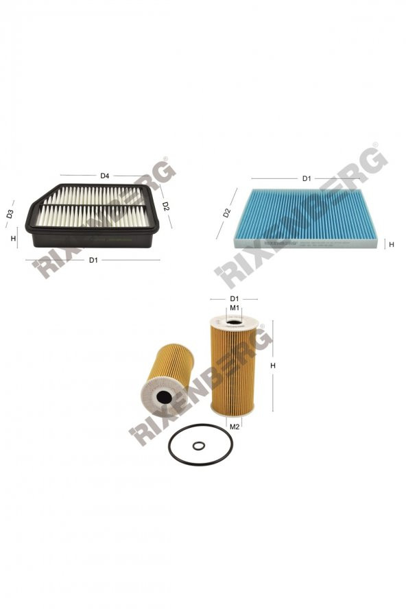 Kia Sportage III (Sl) 2.0 Crdi 136-184 Hp 10 > Rixenberg Filtre Bakım Seti ürün görseli