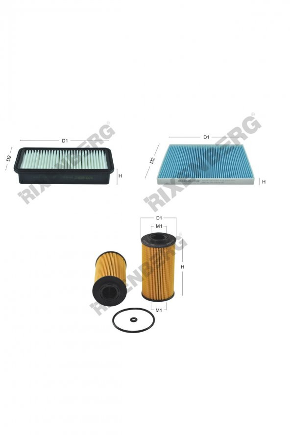 Kia Rio II 1.5 Crdi 79-110 Hp 05 > Rixenberg Filtre Bakım Seti ürün görseli