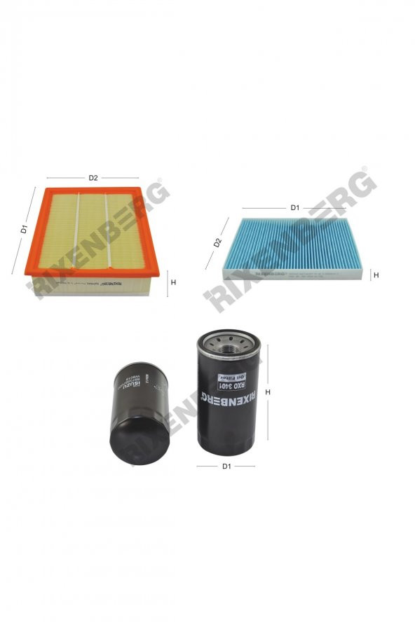 Isuzu D-Max 2.5 Turbodiesel 136 Hp 07-12 Rixenberg Filtre Bakım Seti ürün görseli