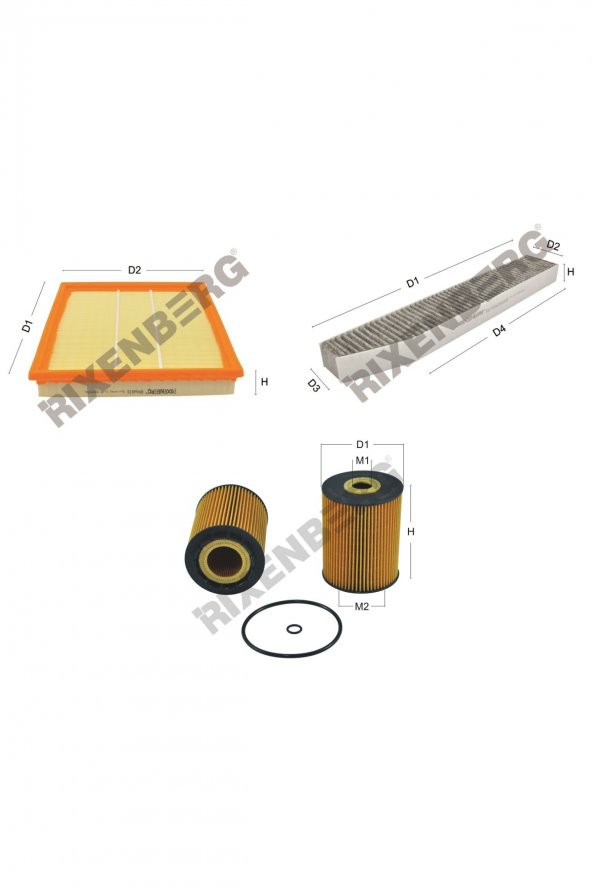 Jeep Grand Cherokee II 3.1 Td  140 Hp 99-01 Rixenberg Filtre Bakım Seti ürün görseli