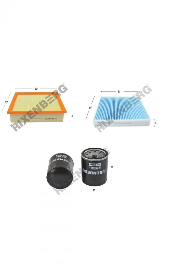Isuzu D-Max 2.5 Ddi 163 Hp 12 > Rixenberg Filtre Bakım Seti ürün görseli
