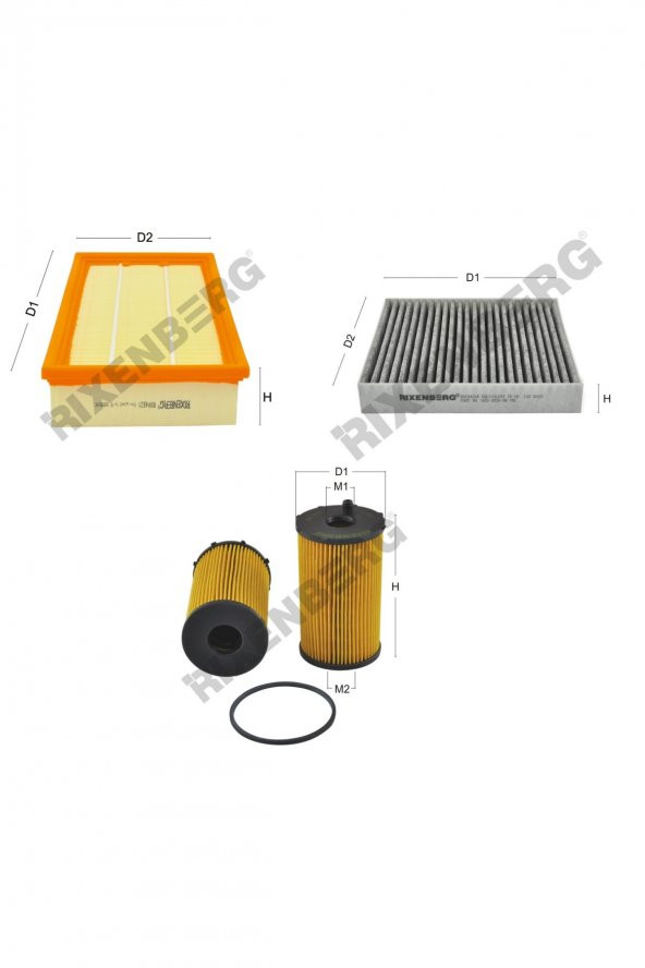 Jaguar Xf 2.7 Diesel V6 207 Hp 08 > Rixenberg Filtre Bakım Seti ürün görseli