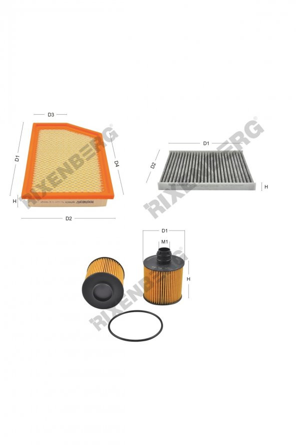 Jeep Cherokee IV (Kl) 2.2 MultiJet 185 Hp 15 > Rixenberg Filtre Bakım Seti ürün görseli