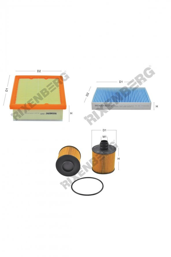 Jeep Renegade 1.6 MultiJet Crd (Bu) 120 Hp 14 > Rixenberg Filtre Bakım Seti ürün görseli