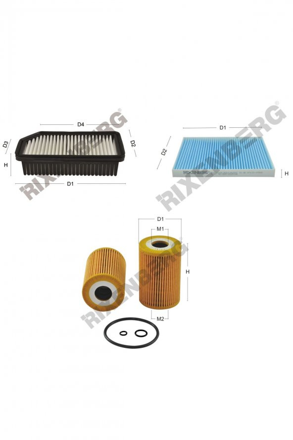 Hyundai İx20 1.4 Crdi 77-90 Hp 10 > Rixenberg Filtre Bakım Seti ürün görseli