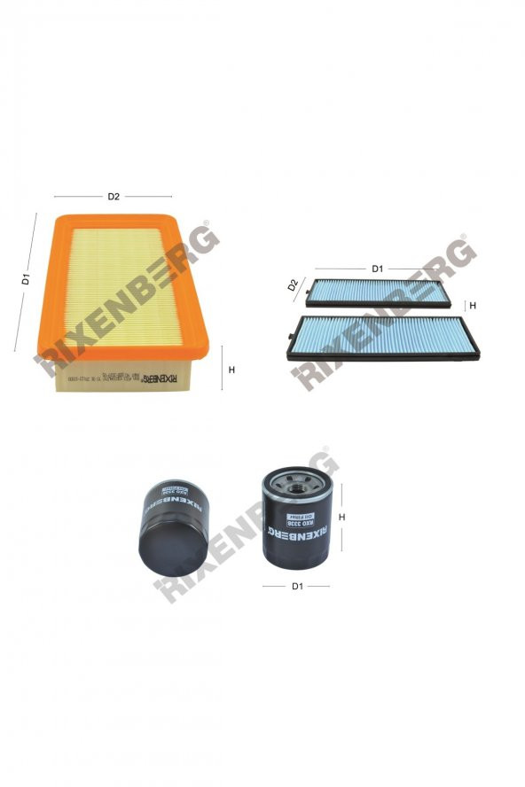 Hyundai Getz 1.1 (Tb) 63-67 Hp 02-09 Rixenberg Filtre Bakım Seti ürün görseli