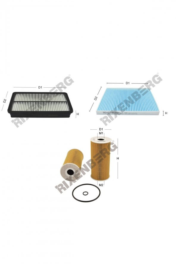 Hyundai Santa Fe III 2.2 Crdi 197-200 Hp 12 > Rixenberg Filtre Bakım Seti ürün görseli