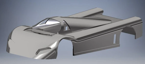 Byr Slot 1/24 için karoseri arabası (Benzer Mercedes GRUPO C veya Supercar) T4540306 3D ürün görseli