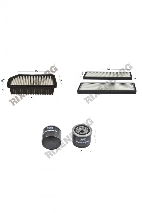 Hyundai İ20 1.4 (Şasi Mal…) 101 Hp 09 > Rixenberg Filtre Bakım Seti - 1