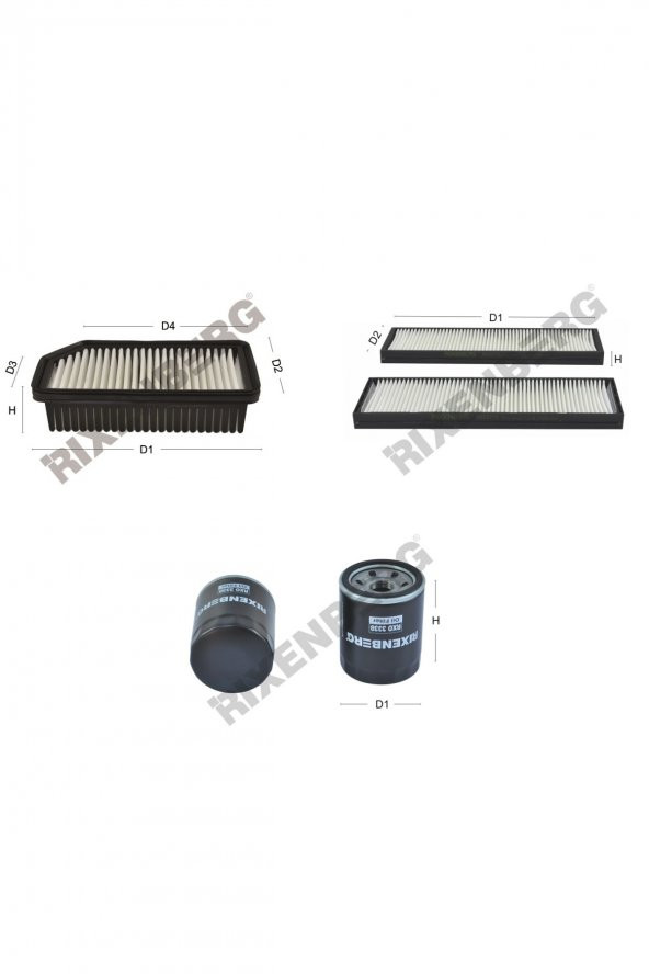 Hyundai İ20 1.2 (Şasi Mal…) 78-86 Hp 09 > Rixenberg Filtre Bakım Seti ürün görseli