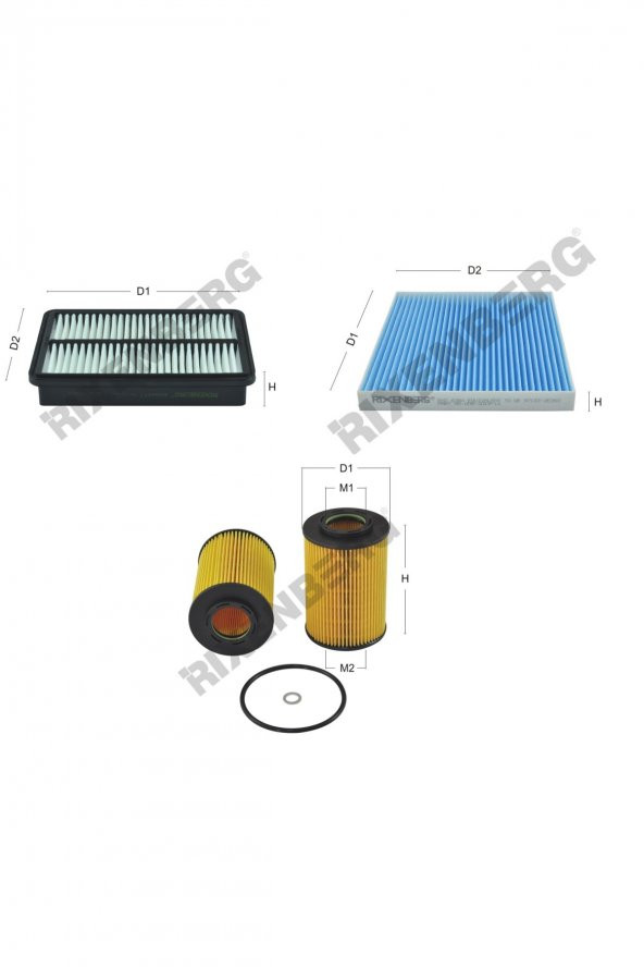 Hyundai Tucson 2.0 Crdi (Euro 4) 140-150 Hp 06-10 Rixenberg Filtre Bakım Seti ürün görseli