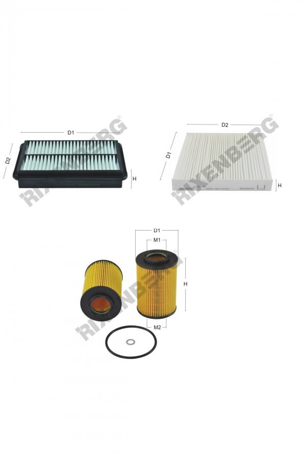 Hyundai Santa Fe V 2.0 Crdi (Nf) 140-150 Hp 06 > Rixenberg Filtre Bakım Seti ürün görseli