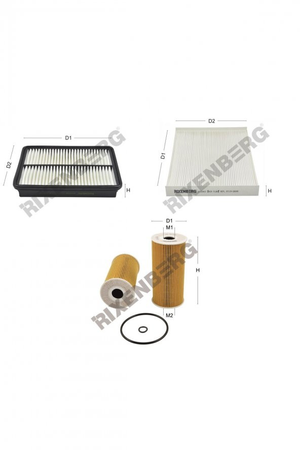 Hyundai Santa Fe II 2.0 Crdi (Cm) 150 Hp 10 > Rixenberg Filtre Bakım Seti ürün görseli